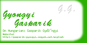 gyongyi gasparik business card